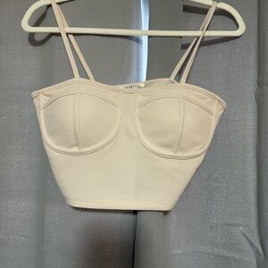 Cream Bustier Crop Top